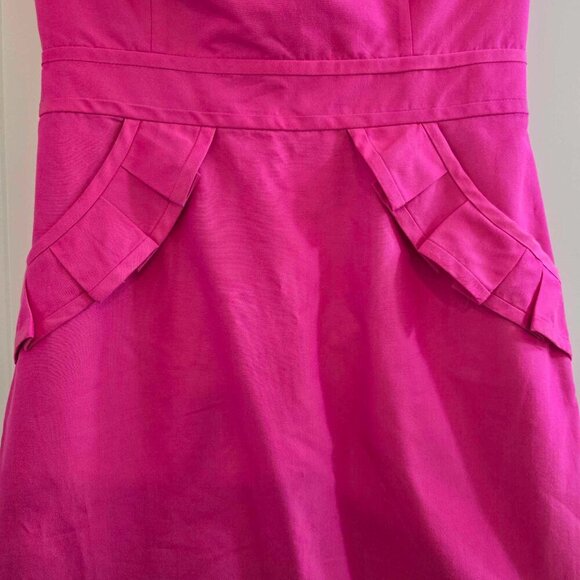 J. Crew Pink Flamenco Strapless Dress w/ Pockets - Picture 5 of 12